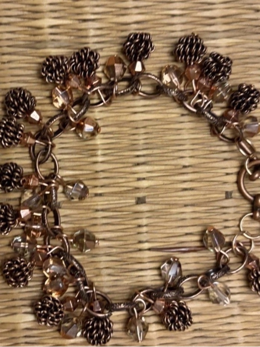 Acorn Copper Charm Bracelet